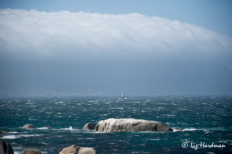 The Cape Doctor - the Sou'easter blasting through False Bay